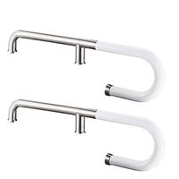Shower handrail - White Stainless Steel Non-Slip Handrail - Old Man, Pregnant Woman, Person with Limited Mobility
