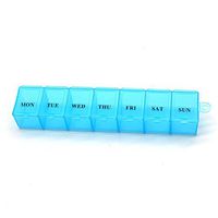 Antrader Weekly (7-Day) Pill Box, 6 Inch Rectangle Shape Classic Pill Planner Organizer, Storage Case for Vitamins, Medications, Tablets, Capsules-Blue