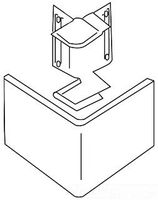 Wiremold G3018AE 90 Degree External Corner Coupling Steel Gray For Use With 3000 Series Single-Channel Surface Raceway
