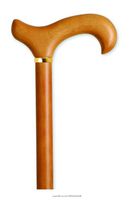 Derby Cane With Collar Natural Stain, Derby Cane Natural Wood, (1 EACH, 1 EACH)