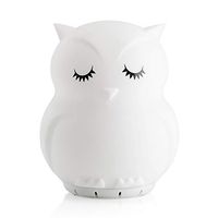HUGMO Owl Multi-Color Silicone Nightlight with Built-in Bluetooth Speaker, USB Rechargeable