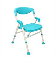 LBSX Shower Chair Bath Seat with Padded Armrests and Folding Back, Great for Bathtubs,Green - Load-Bearing 100kg