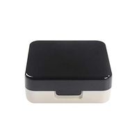 Simple Contact Lens Box ABS Material Colorful Case Travel Portable Glasses Eye Care Case Eyewear Accessories,Black