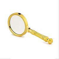 6X HD Magnifying Glass Metal Handle Gilded Border Old Man Reading Handheld Magnifier for Jewelry Jade Antique Calligraphy Painting Jadeite Identification LIXFDJ Vision Assisted Magnification