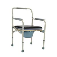 PLLP Medical Rehab Chair, Wheelchair,Chair Bath Toilet Seat Steel Tube with a Soft Seat for The Elderly Pregnant Women Disabled Toilets Folding Toilet 52 48 80Cm
