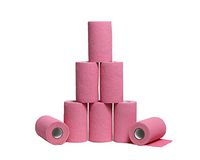 HealiT SuperusGrip™ Cohesive Bandage 4inch-Wide Self-Adhering Performance Athletic Wrap First Aid Tape, Sports Wrap Athletic Tape, Ideal for Stretch Wrist, Ankle Sprains, Swelling - Pink - 8 Pack