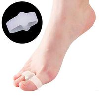New 1pair 2 Holes Feet Foot Care Pain Relief Toe Gel Separators Hallux Valgus Straighteners Alignment Bunion