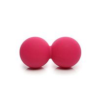 Peanut Massage Ball - Double Hockey, Perfect Trigger Point Treatment to Relieve Stress, Relax Muscles, Pink