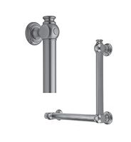 Jaclo G60-32H-16W-LH-ORB 90 Degree Reeded with End Caps Grab Bar with Left-Hand Configuration, Antique Copper