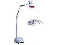 Elitzia ETH3163 Stand Infrared Thermal Heating Lamp Relaxing Body Easy Operate Lay Down Or Sit Floor White Color Knob Adjustment and Pulley Base Type
