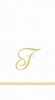 Entertaining with Caspari Monogram Initial F Paper Guest Napkins, Pack of 15