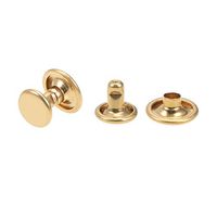uxcell 20 Sets Double Cap Rivets Round Rivet Fasteners for Leather Craft Decorations 10mm 9mm