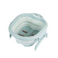 YLYWCG Foldable Foot Spa Massager Foot Massager Roller Soothing Vibration Massage Thick and Sturdy Plastic Foot Basin Detox and Massage Travel (Color : Blue)