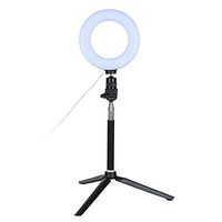 Ring Light - 6 Inch Ring Light Dimmable LED Fill Light with Stand for Video Live Camera Makeup with Tripod Stand
