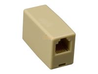 Cable Leader RJ12 6-pin Modular Inline Coupler Crossed, Ivory, 50 Pack