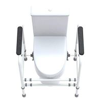 CUUYQ Bathroom Safety Frame, Toilet Safety Rails Stand Alone Toilet Safety Frame Toilet Handrails Grab Bar Bathroom Toilet Handrails Fits All Toilets,A