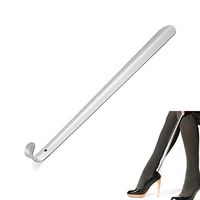 Multill Metal Shoe Horn Extra Long 16" Handled Shoehorn Stainless Steel Dressing Aid for Kids,Seniors,Elderly,Disabled,Pregnancy