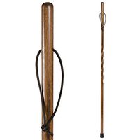Brazos Trekking Pole Hiking Stick for Men and Women Handcrafted of Lightweight Wood and made in the USA, Brown Oak,  48 Inches
