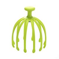 Handheld Scalp Head Massagers, Portable Hand Held Scalp Massager with 12 Claws for at-Home Spa Relief and Relaxation (Green)