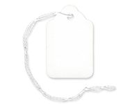 White Merchandise Tag-Strung Cotton 1-3/32"x1-3/4" (2 Packs; 1000 Tags Per Pack) - WRAPS-12204