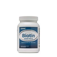 GNC Biotin 5000 MCG, 120 Capsules, Supports Healthy Hair, Skin and Nails