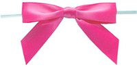 BAYWIND LTD; 2.75" Twist Tie Bows- 100pc (Shocking Pink)
