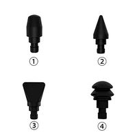4 ABS Muscle Massage Gun Tip Accessory, Suitable for Most of Massage Gun (Set B, 4 pcs)