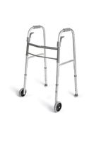 Medline MDS86410PAD5 Folding Paddle Walkers with 5" Wheels, Adult (Pack of 4)