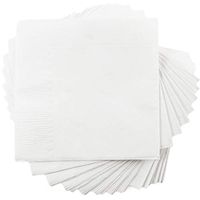 JAM PAPER Small Beverage Napkins - 5 x 5 - White - 50/Pack