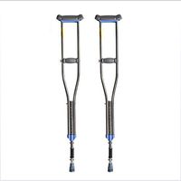 Xqr Crutches, Underarms, Shock Absorbers, Crutches, Stainless Steel, Non-Slip, Paralyzed, Disabled, Non-Slip Sticks, Inconvenient Legs and Feet, Disabled Elderly,L