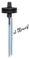 Mizu - 360 Straw Lid | Includes Adaptor + 2 Straws | Fits All Wide Mouth Water Bottles | BPA Free