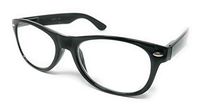 Reading Glasses Classic Retro 80s Frame Flex Fit Hinges Unisex (Black +2.50)