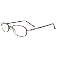 MLC EYEWEAR  Oval Fashion Reading Glass Purple Black Frame with Power Vision + 2.50
