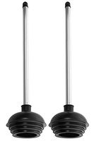 Neiko 60170A Toilet Plunger with Patented All-Angle Design | 2-Pack | Heavy Duty | Aluminum Handle