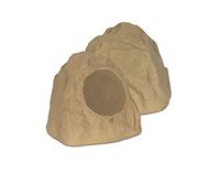 Theater Solutions 2R8S Outdoor Sandstone 8" Rock 2 Speaker Set for Deck Pool Spa Yard Garden
