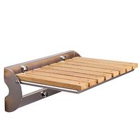 SYLPHID Folding Wood Shower Seat Bench Wall Mounted Foldable Bathroom Safely Stool Chair