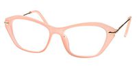SOOLALA Womens Quality Fashion Alloy Arms Cateye Customized Reading Glasses (Light Pink, 2.25)