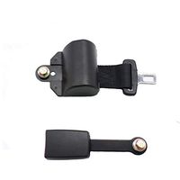 LRWSB Automatic Retractable 2-Point Sefety Belt for Forklift Bus Rv Van Golf Cart Travel with 120Cm - Black