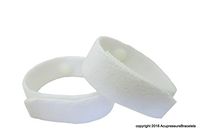 Travel Wristbands, Motion Sickness Bracelet, Natural Nausea Relief, Bracelet Pair, Acupressure Tool, Acupressure Bands, Pressure Point (XLarge 10", White)