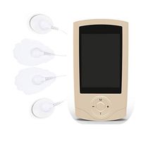 TENS Unit Pain Relief Body Massager 16 Modes Rechargeable Mini Muscle Stimulator Electronic Pulse Massager Beige Paw Small Oval Pads