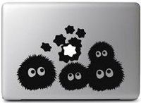 Wandering Soot Sprite Decal Sticker for MacBook, Air, Pro All Models.