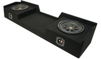 Compatible with Chevy Silverado 99-06 Extended Cab Truck Dual 10" Kicker C10 Subwoofer Sub Box Enclosure 600 Watts Peak