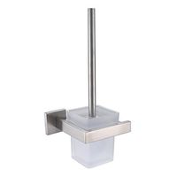Dream Cloud Toilet Brush with Holder Set Wall Mount SUS304 Stainless Steel Holder, Brushed Nickel