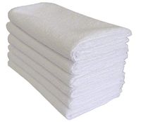 Microfiber Cleaning Cloths, Towel for Cars, Windows, Mirrors, Laptop Computer Screen, iPhone, iPad. 6 Pack 16'' x 16'' Towels by Pacific Linens (White)