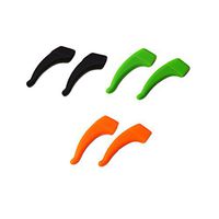 3 Pairs Anti-Slip Eyeglass Retainer Holder Sleeve Ear Hook Lock Black Green Oran