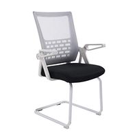 ZLFLD Office Chair Armchair Tubular Waterproof seat Back Durable and not Easy to wash Chair Back Financial Institution Chair Back Computer System Chair Back Clinic Office Chair (Color : Gray)