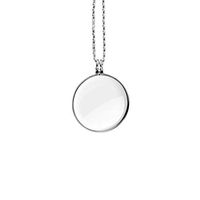 ZHHL Reading Magnifier, 10X Chain Necklace Loupe Pendant with 1.65" Glass Lens for Reading Jewelry Inspecting Gift (Color : Silver)