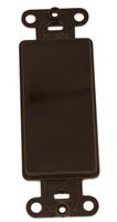 Leviton 80414 Decora Plastic Adapter Plate, Blank - No Hole, With-Ears, and Two Mounting Screws,Brown.