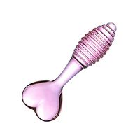 lipiny Amal Plug for Women Beginners New Pink Transparent Backyard Toys Thread Heart Shaped Handle Bûtt Plùg Six Toys for Men Couple