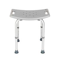 Aihomlk Aluminium Alloy Elderly Bath Chair Without Back of a Chair Gray